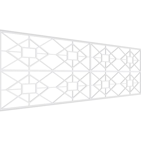 Ekena Millwork Set of Four Panels for 94 1/2"W x 32 1/4"H Jamestown Fretwork Wainscot Wall Paneling WPKP16X01X47JTN